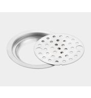 PR-145 Locking Round Floor Drain Stainless Steel Commercial Kitchen Heavy-Duty Secure Grate Tray Water Drainage Rack Restaurant Industrial Anti-Slip Rustproof Easy Clean Professional Grade Durable Key Lock Circular Design Reliable